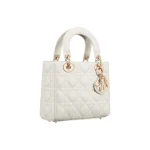 Dior Lady Dior Patent White Medium - Image 2