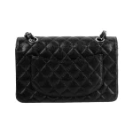Chanel Classic Flap Small (23cm) – Black Caviar Leather with Silver-Tone Metal - Image 3
