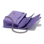 Chanel Classic Flap Small (23cm) – Purple Caviar Leather with Gold-Tone Metal - Image 3