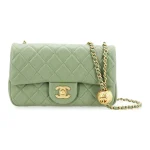 Chanel Classic Flap Mini – Avocado Green Lambskin & Gold-Tone Metal – Pearl Crush
