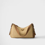 Prada Aimée large crochet and leather bag