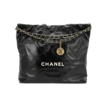 CHANEL 22 Bag Medium – Off-white with Logo