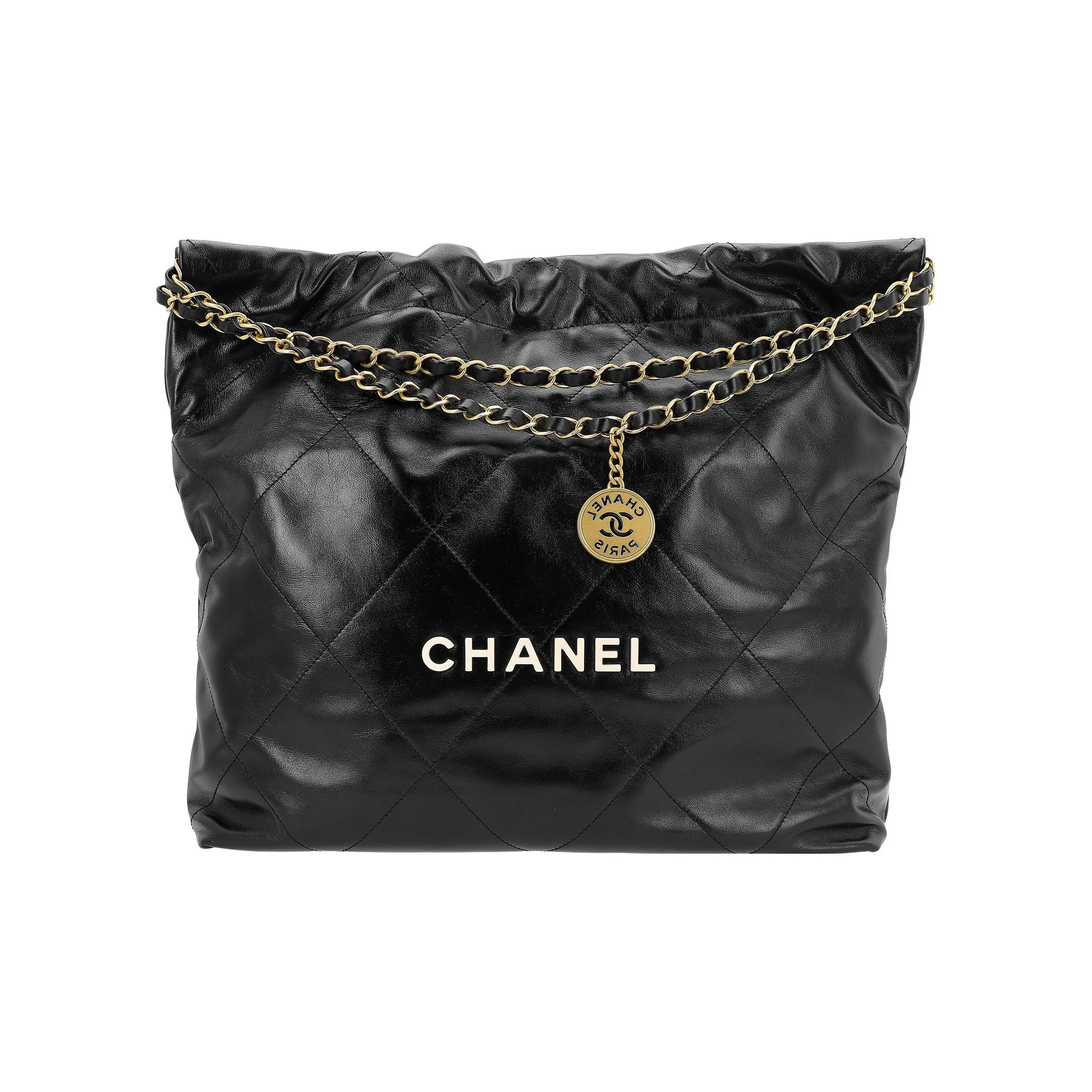 43af4ff0c8aa4d33b5e09e7c888d0b69-2.webp CHANEL 22 Bag Medium – Off-white with Logo - Image 1