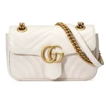 Gucci GG Marmont Mini Shoulder Bag in White 446744DTDIT9022