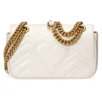 Gucci GG Marmont Mini Shoulder Bag in White 446744DTDIT9022 - Image 3