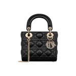 Lady Dior – Small Size in Black Lambskin