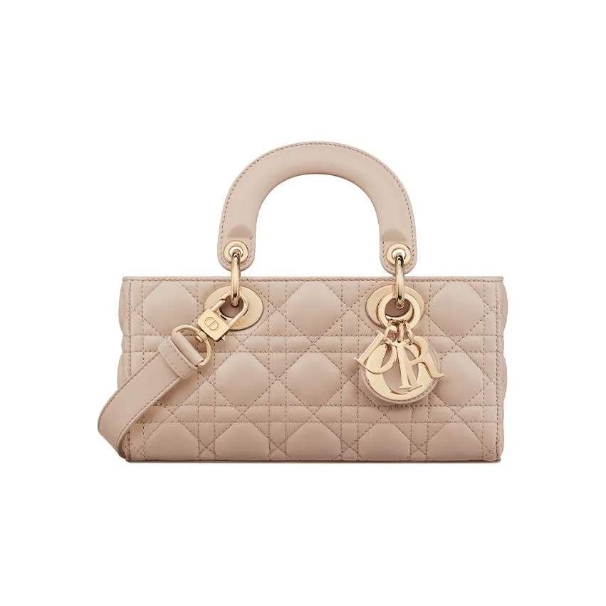 4ce2f13cdc4f43bc8813be2024292269.webp Lady D-Joy – Small Size in Caramel Beige Lambskin - Image 1