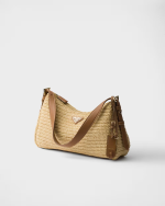 Prada Aimée large crochet and leather bag - Image 4