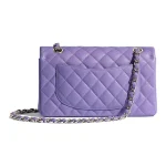 Chanel Classic Flap Small (23cm) – Purple Caviar Leather with Gold-Tone Metal - Image 2