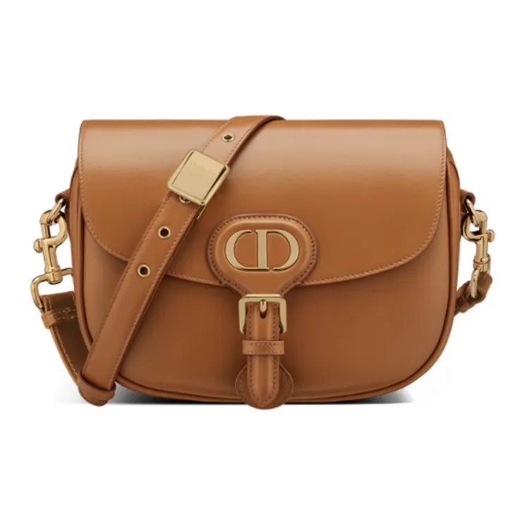 5c5617a2fc54432086e4c20c6c93084a.webp Dior Bobby Medium – Caramel Shiny Calfskin - Image 1