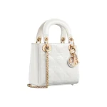 Dior Lady Dior Patent White – Small Size - Image 2