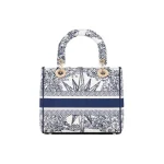 Lady D-Lite Embroidered Bag – Blue - Image 3