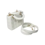 Lady Dior Medium Bag – Lambskin in White with Gold Hardware - Image 2