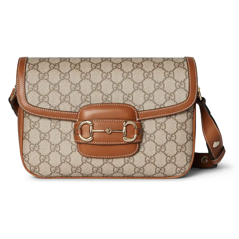 815178FAD6L9758_White_Center_0_0_800x800_1.webp Gucci Horsebit 1955 Soft medium shoulder bag 815178FAD6L9758 - Image 1