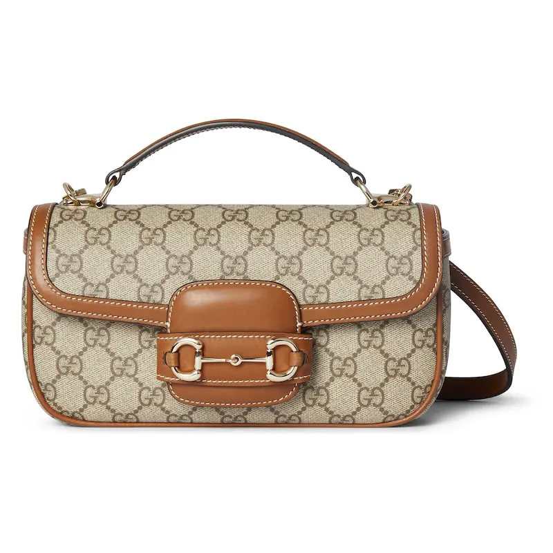 815206FAD6L9758_White_Center_0_0_800x800_1.webp Gucci Horsebit 1955 Soft Small Top Handle Bag 815206FAD6L9758 - Image 1