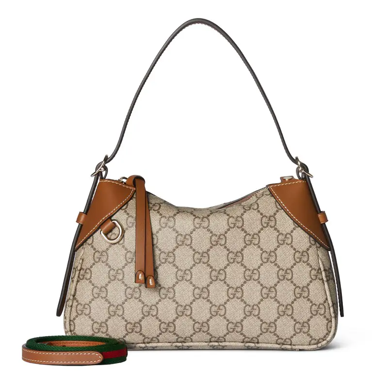 815218FAEAA9762_White_Center_0_0_800x800_1.webp GG Emblem small shoulder bag 815218FAEAA9762 - Image 1