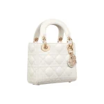Lady Dior Bag – Mini Size in White Lambskin - Image 2