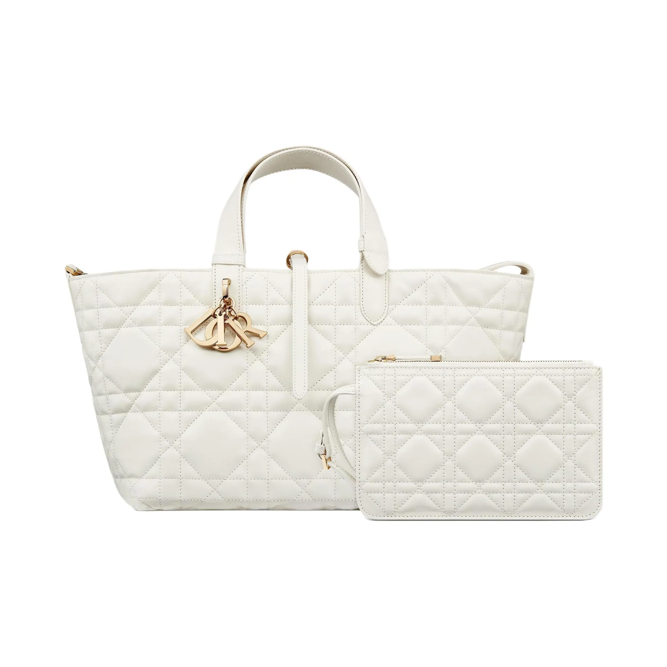 873c9b1247024cb48dfaf863e6634282.webp Dior Vertical Toujours Bag – White (Medium) - Image 1