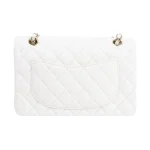 Chanel Classic Flap Small (23cm) – White Caviar Leather with Gold-Tone Metal - Image 2