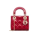 Lady Dior Mini Bag – Cherry Red Patent Leather