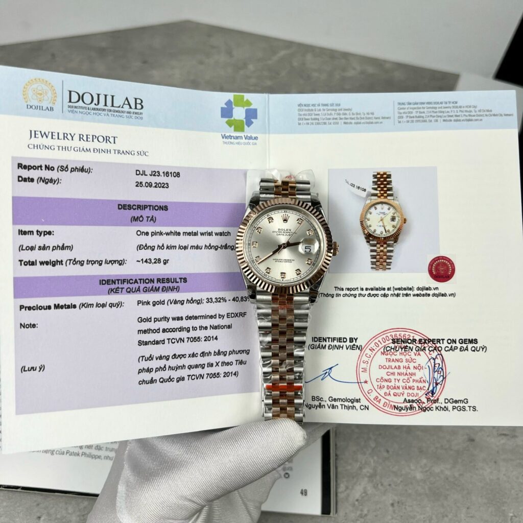 Dong-Ho-Boc-Vang-Rolex-DateJust-126331-Mat-Xam-Bac-Nha-May-GM-41mm-2.jpg Rolex Replica Watch DateJust 126331 Gold Wrapped Sliver Dial GM Factory 41mm - Image 1