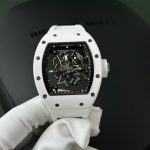 Richard Mille Best Replica Watch RM055 White Ceramic Rubber Strap ZF Factory 45mm