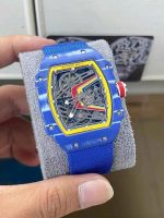 Richard Mille Best Replica Watch RM67-02 Blue Carbon Weight 37 Grams 38.7×47.52mm - Image 4