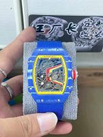 Richard Mille Best Replica Watch RM67-02 Blue Carbon Weight 37 Grams 38.7×47.52mm