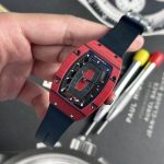 Richard Mille Replica Watches RM07-01 Red Carbon Rubber Strap 32x46mm