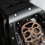 Richard Mille High End Watch Replica RM052 Skull Tourbillon Black Ceramic Rubber Strap 43mm - Image 5