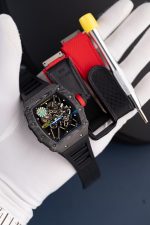 Richard Mille Imitation Watches RM35-01 Rafael Nadal Black Carbon NTPT ZF Factory 49.9x43mm