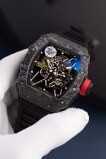 Richard Mille Imitation Watches RM35-01 Rafael Nadal Black Carbon NTPT ZF Factory 49.9x43mm - Image 3