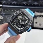 Richard Mille RM35-02 Custom Full Carbon Case Blue BBR 44mm - Image 3