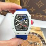 Richard Mille Best Replica Watch RM67-02 White Carbon Weight 37 Grams 38.7×47.52mm