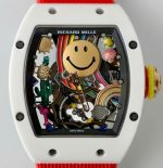 Richard Mille Clone Watches RM88 Smiley White Ceramic Fabic Nato Strap 42mm - Image 5