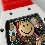 Richard Mille Clone Watches RM88 Smiley White Ceramic Fabic Nato Strap 42mm - Image 6