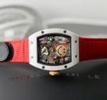 Richard Mille Clone Watches RM88 Smiley White Ceramic Fabic Nato Strap 42mm - Image 3