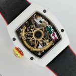 Richard Mille Clone Watches RM88 Smiley White Ceramic Fabic Nato Strap 42mm - Image 9