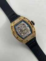 Richard Mille Fake Watches RM052 Rose Gold Skull Rubber Strap 42mm - Image 2