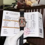 Richard Mille RM007 Replica Watch Rose Gold Wrapped With Full Natural Diamond 36mm