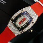Richard Mille RM007 Replica Watch Custom Moissanite Diamonds Red 36mm - Image 3
