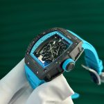 Richard Mille RM055 Carbon NTPT Luxury Fake Watch Blue Strap ZF Factory 49.9×42.7mm - Image 3