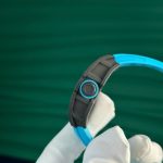 Richard Mille RM055 Carbon NTPT Luxury Fake Watch Blue Strap ZF Factory 49.9×42.7mm - Image 9