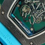 Richard Mille RM055 Carbon NTPT Luxury Fake Watch Blue Strap ZF Factory 49.9×42.7mm - Image 7