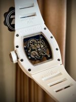 Richard Mille Replica Watch RM055 White Ceramic Rubber Strap ZF Factory 45mm - Image 4