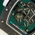 Richard Mille RM055 Carbon NTPT Imitation Watches Skeleton Dial White Strap ZF Factory 49.9×42.7mm - Image 8