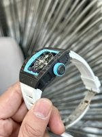 Richard Mille RM055 Replica Watch Full Carbon White Rubber Strap BBR 45mm - Image 3