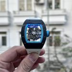 Richard Mille RM055 Replica Watch Full Carbon White Rubber Strap BBR 45mm