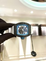 Richard Mille Replica Watch RM055 Carbon White Rubber Strap 45mm - Image 5