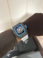 Richard Mille Replica Watch RM055 Carbon White Rubber Strap 45mm - Image 7